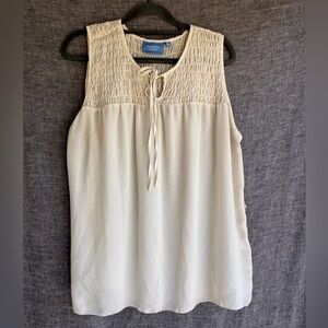 Simply Vera Vera Wang Cream Sleeveless Blouse